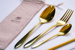 Titanium Cutlery Set (Gold)